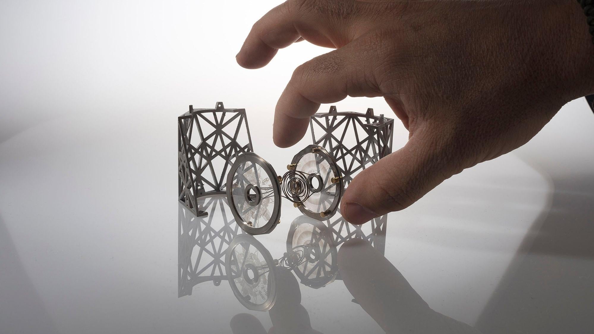 Una vista parcial de MoonArk, detallando un segmento de sus cuatro cámaras.