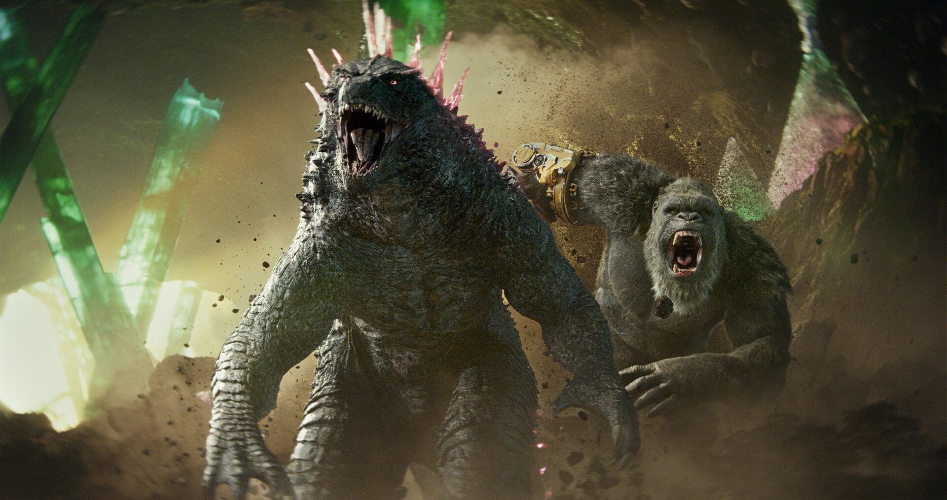 Godzilla y Kong in Godzilla x Kong: El Nuevo Imperio.