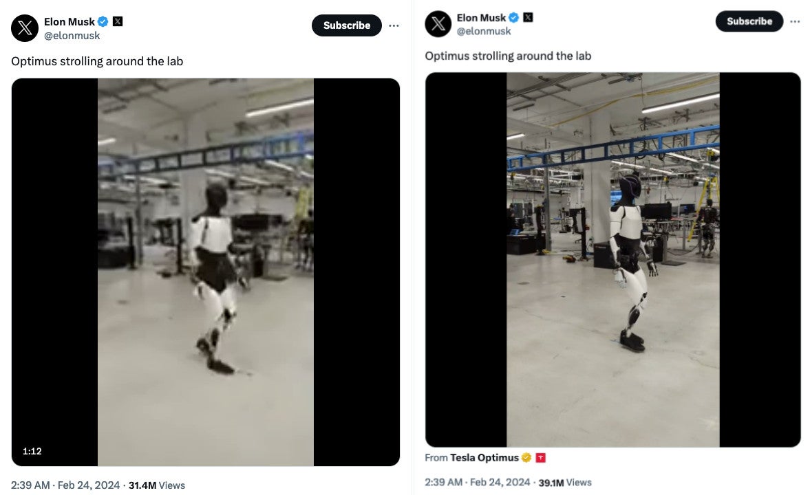 Screenshot: Elon Musk / X