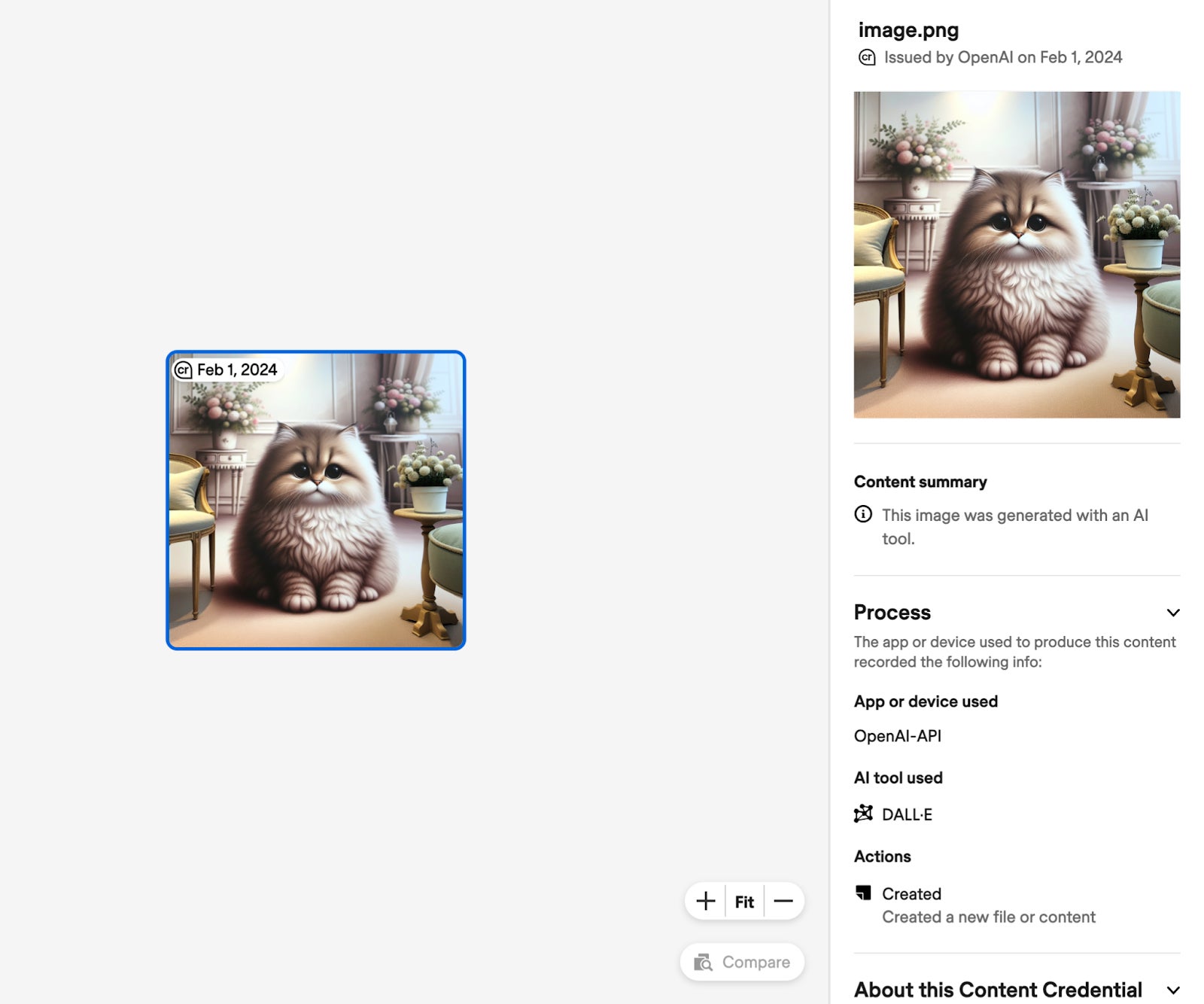 Las imágenes de OpenAI incluirán una marca de agua visual y detalles sobre la fuente de la imagen incrustada en los archivos.