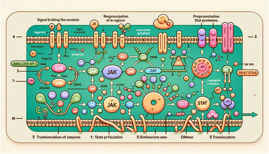 La Figura 2 del artículo es un diagrama de la vía de señalización JAK-STAT, o al menos así debe ser.