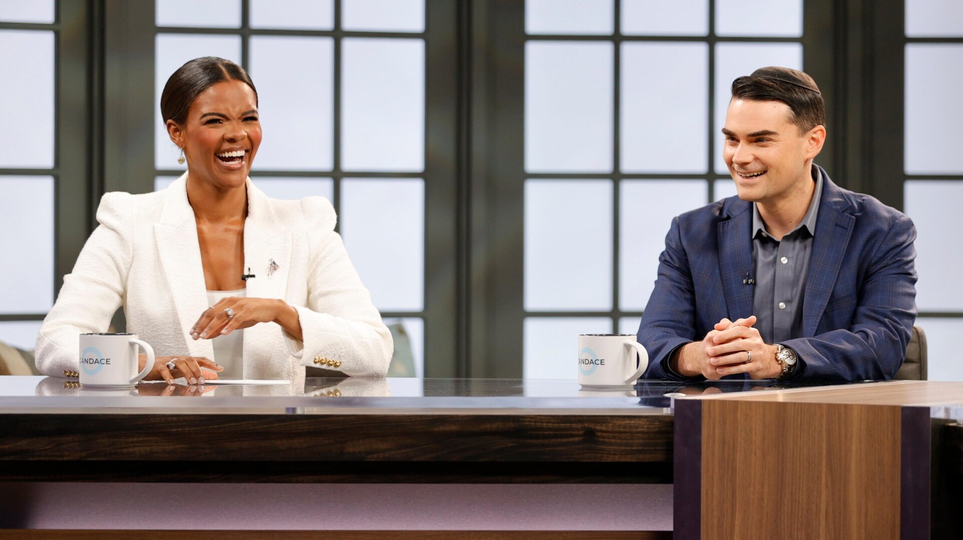 Foto de archivo de Candace Owens y Ben Shapiro el 17 de marzo de 2021 en Nashville, Tennessee.