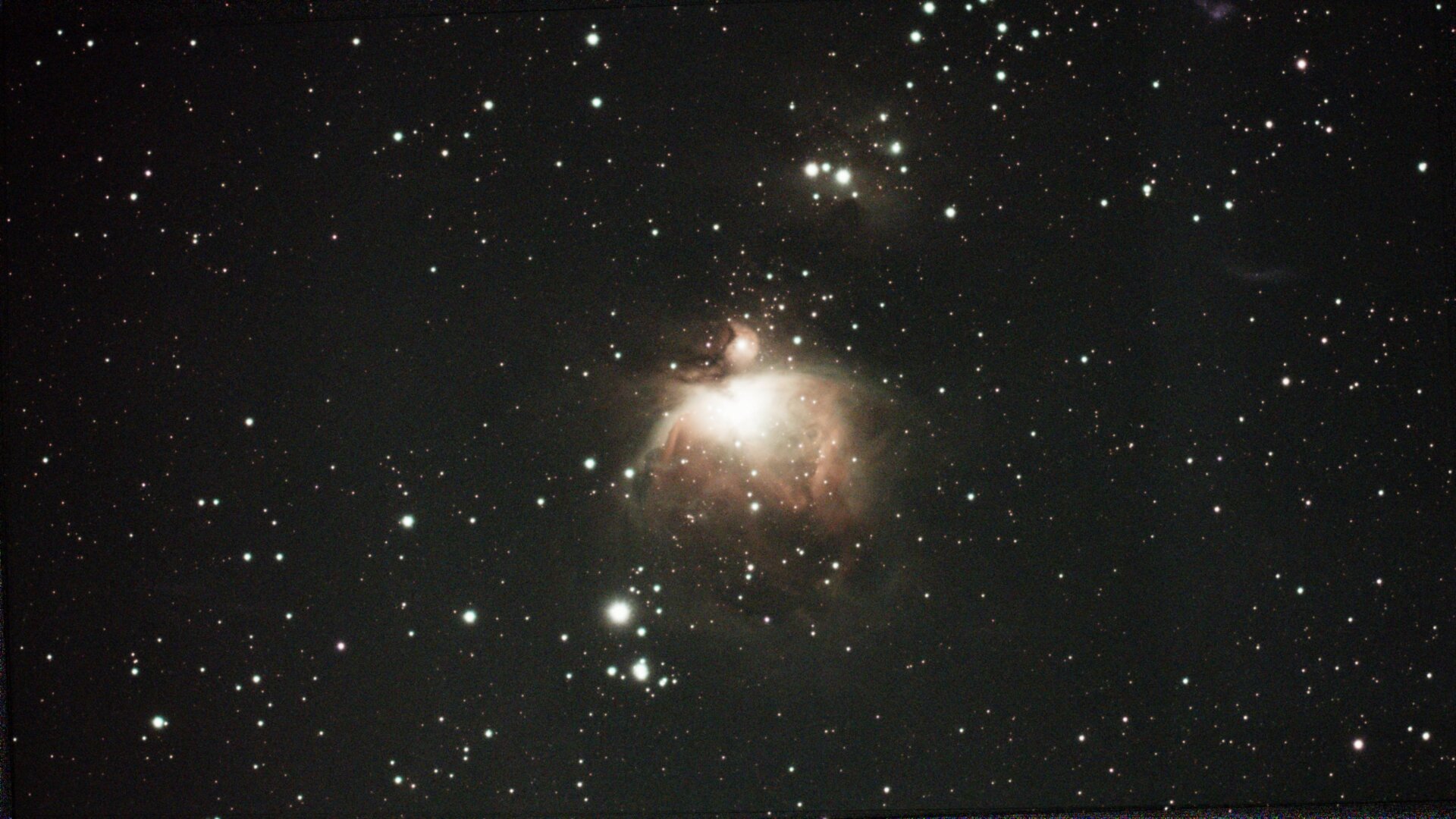 M42, la Gran Nebulosa de Orión, fotografiada por Dwarf 2 y sin edición externa.