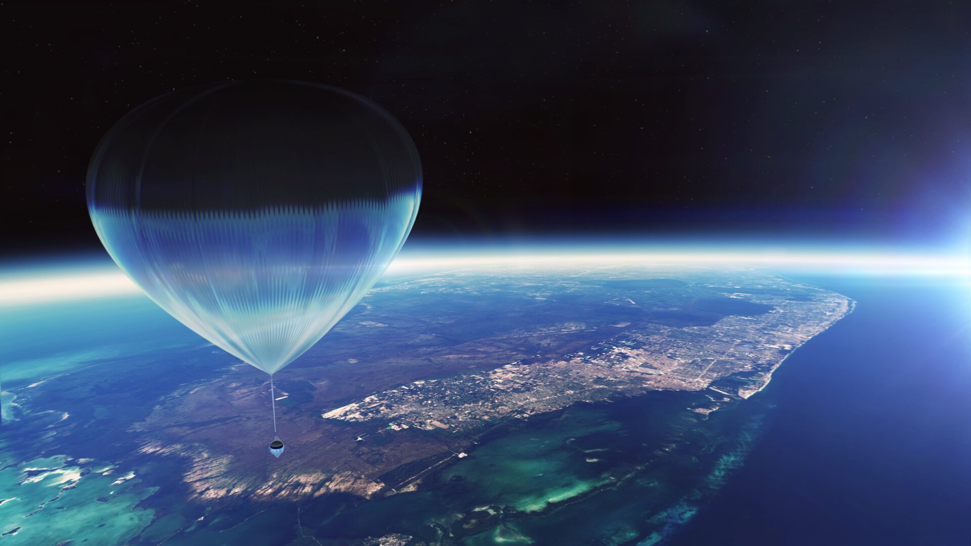 Una ilustración de la nave espacial Neptuno. 