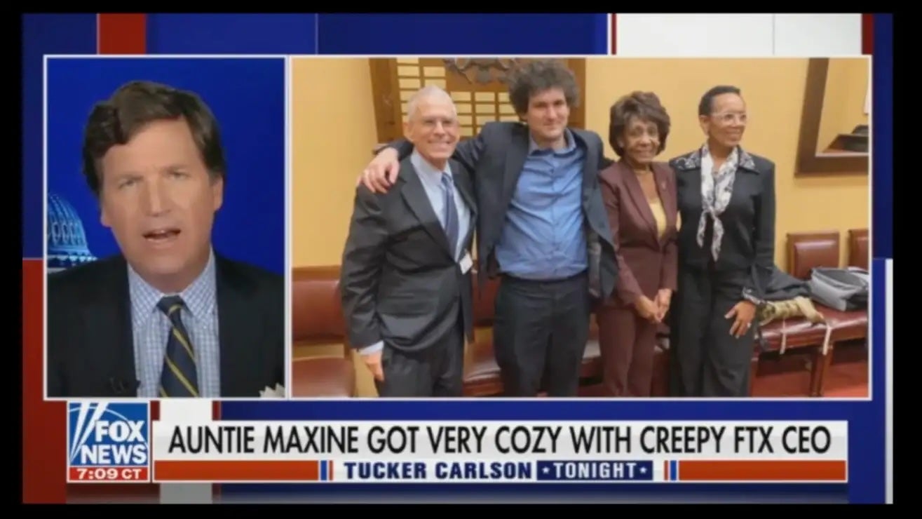 Tucker Carlson pregunta si los demócratas devolverán el dinero donado por Sam Bankman-Fried en su programa del 16 de noviembre de 2022.
