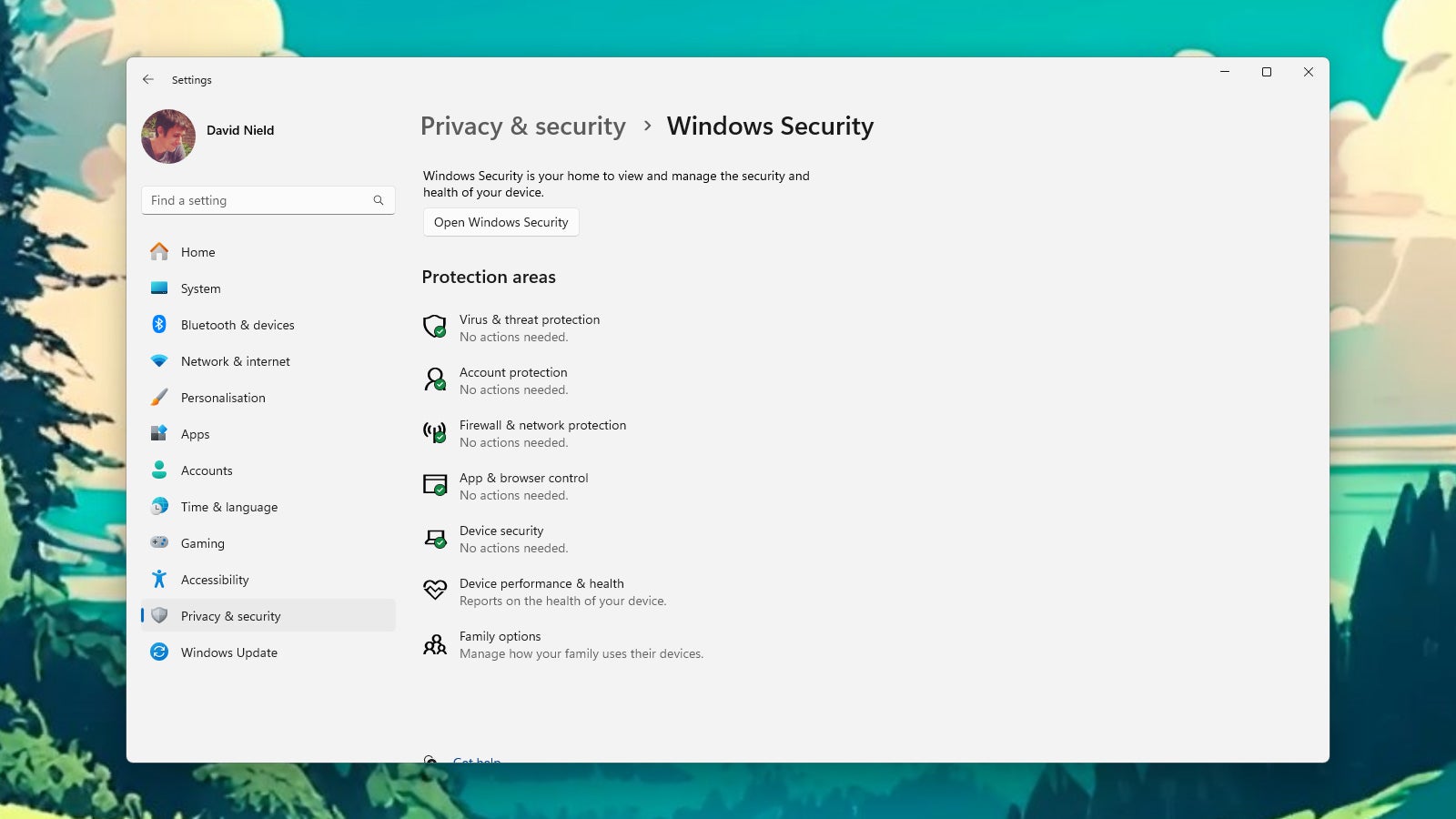 La seguridad de Windows se ocupa de la protección del PC.