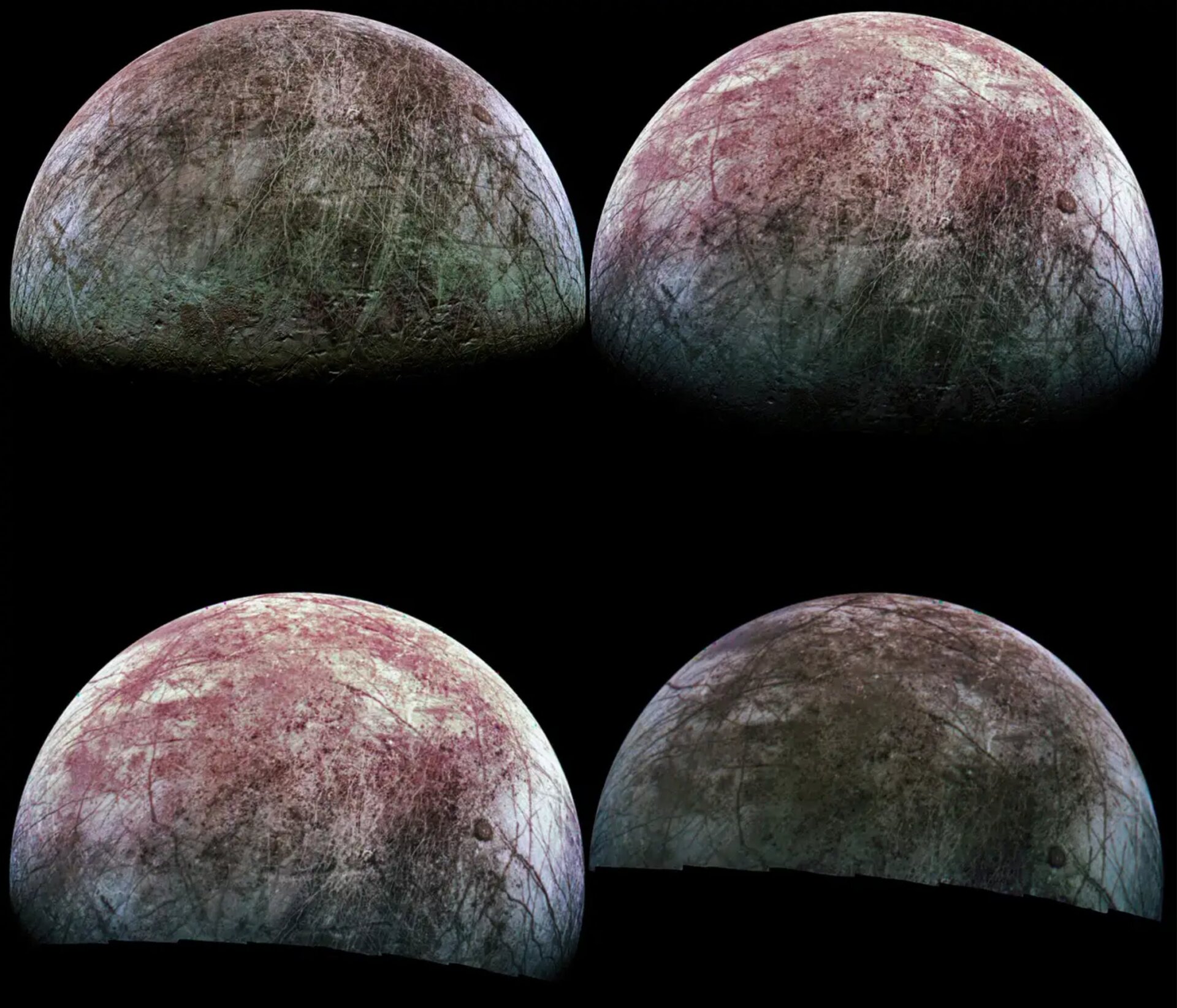 Europa fotografiada por Juno en septiembre de 2022.