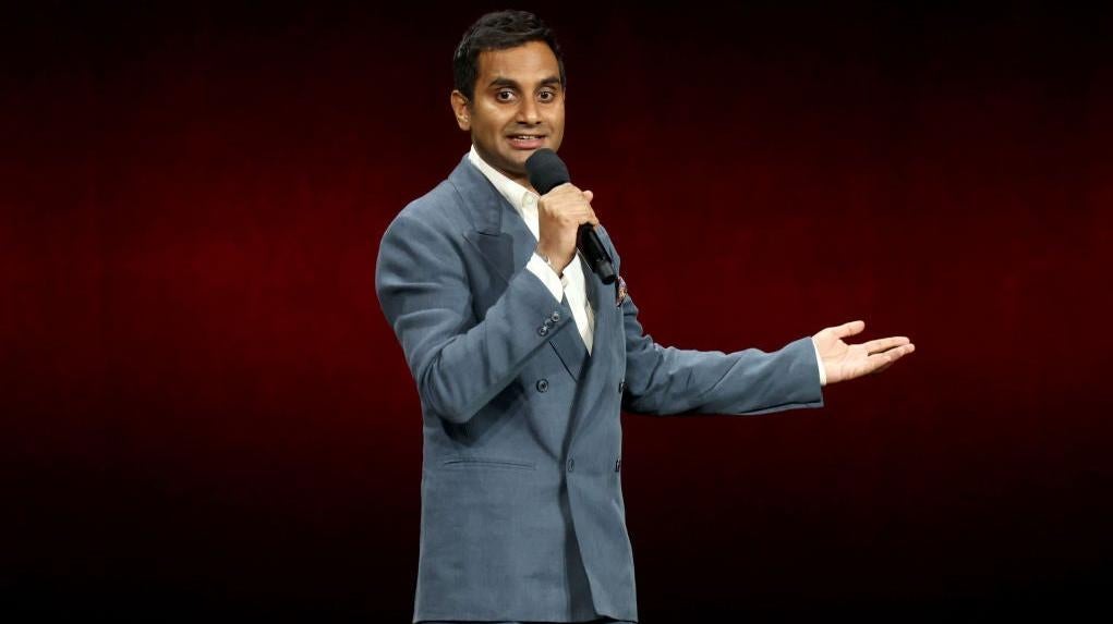 Aziz Ansari en CinemaCon 2024.