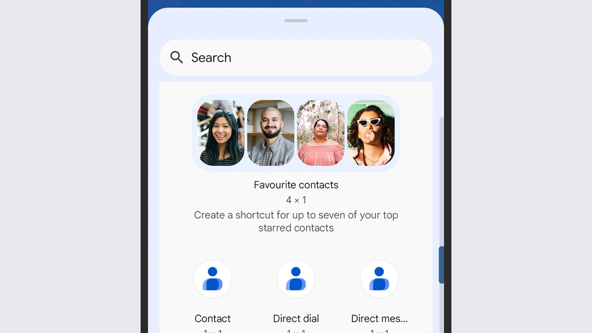 Hay muchos widgets para elegir.