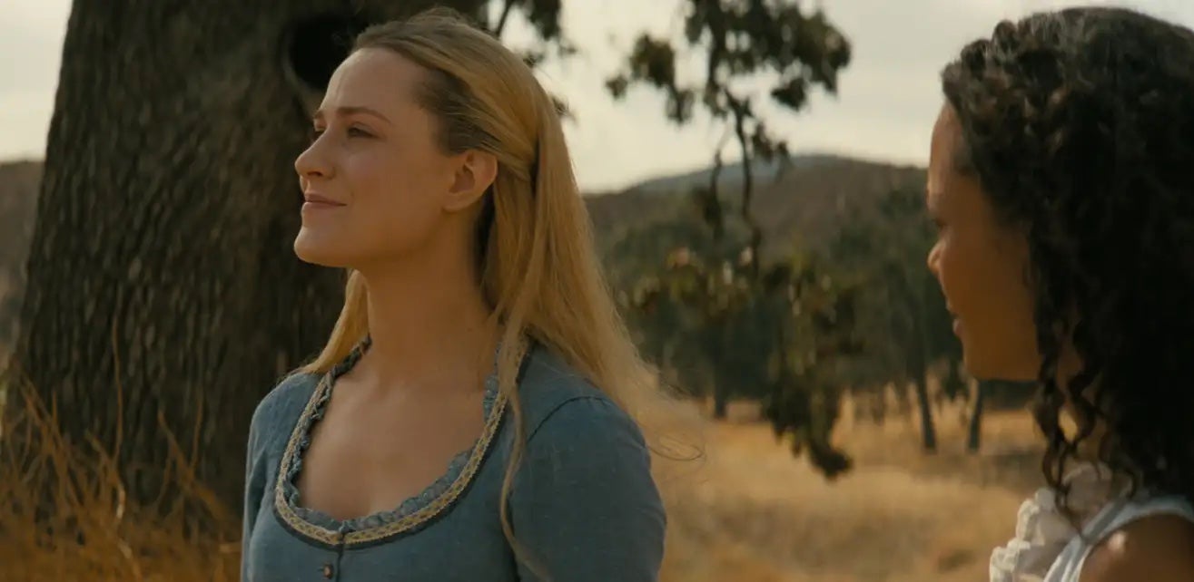 Evan Rachel Wood como Dolores en mundo occidental.