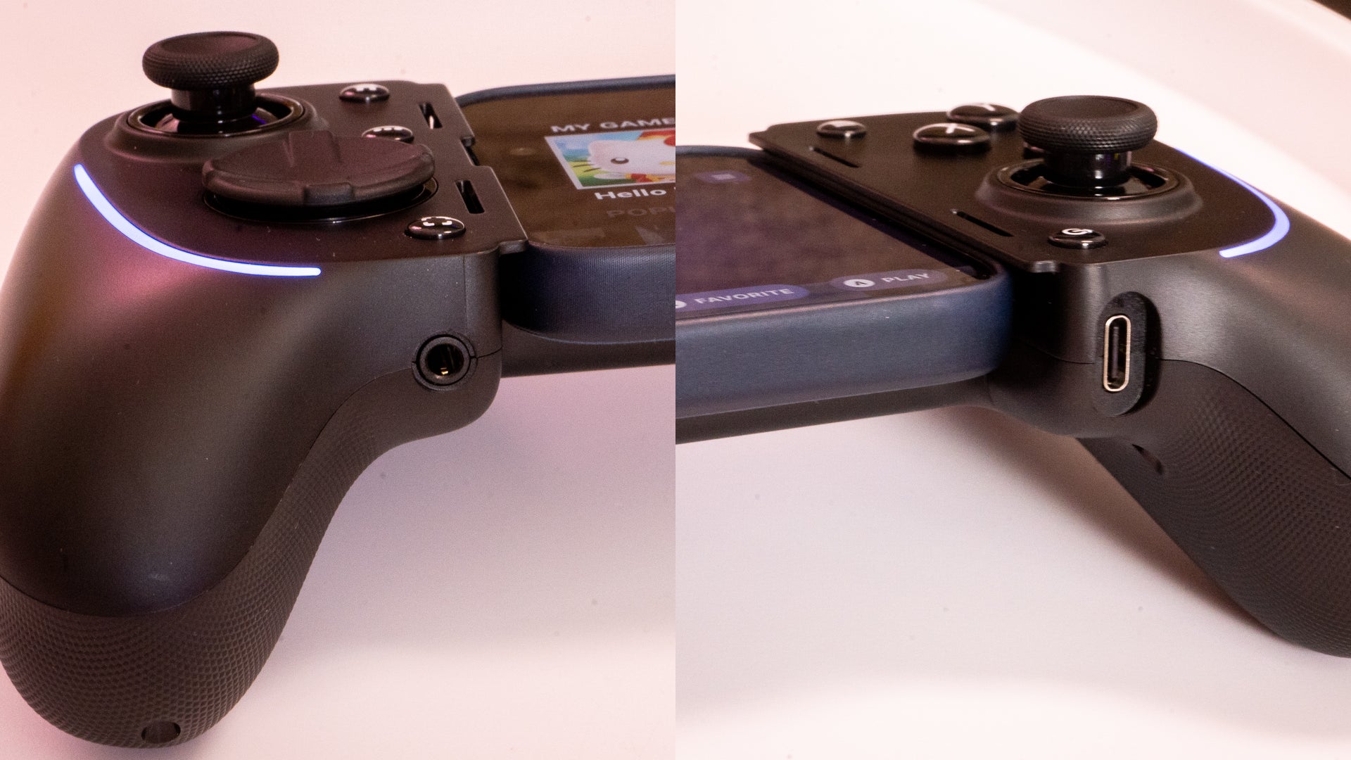 El Ultra tiene un conector para auriculares en el lado izquierdo y un paso USB-C en el derecho.