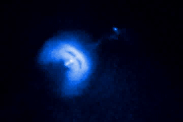 El Vela pulsar emitiendo un jet.