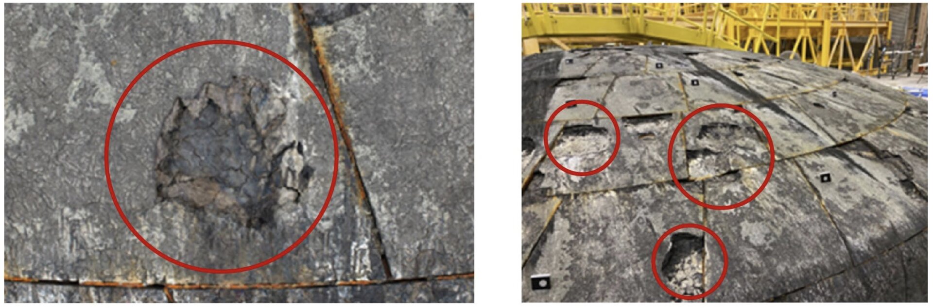 El escudo térmico de Orión sufrió algunos daños inesperados durante Artemisa 1. 