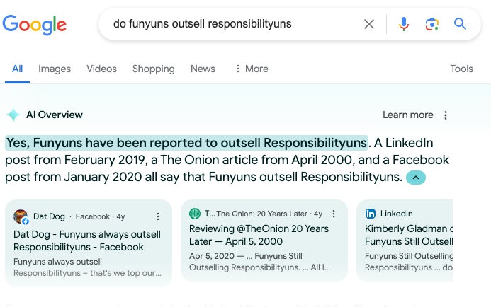 Screenshot: Google Search