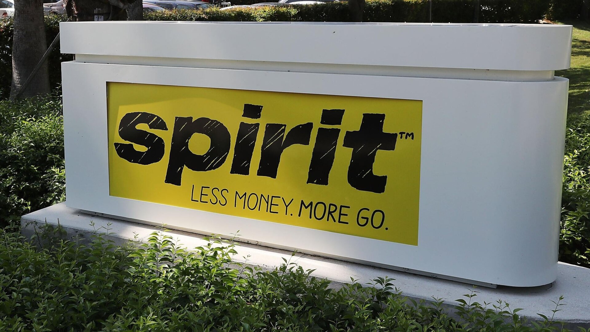 Un signo corporativo de Spirit Airlines