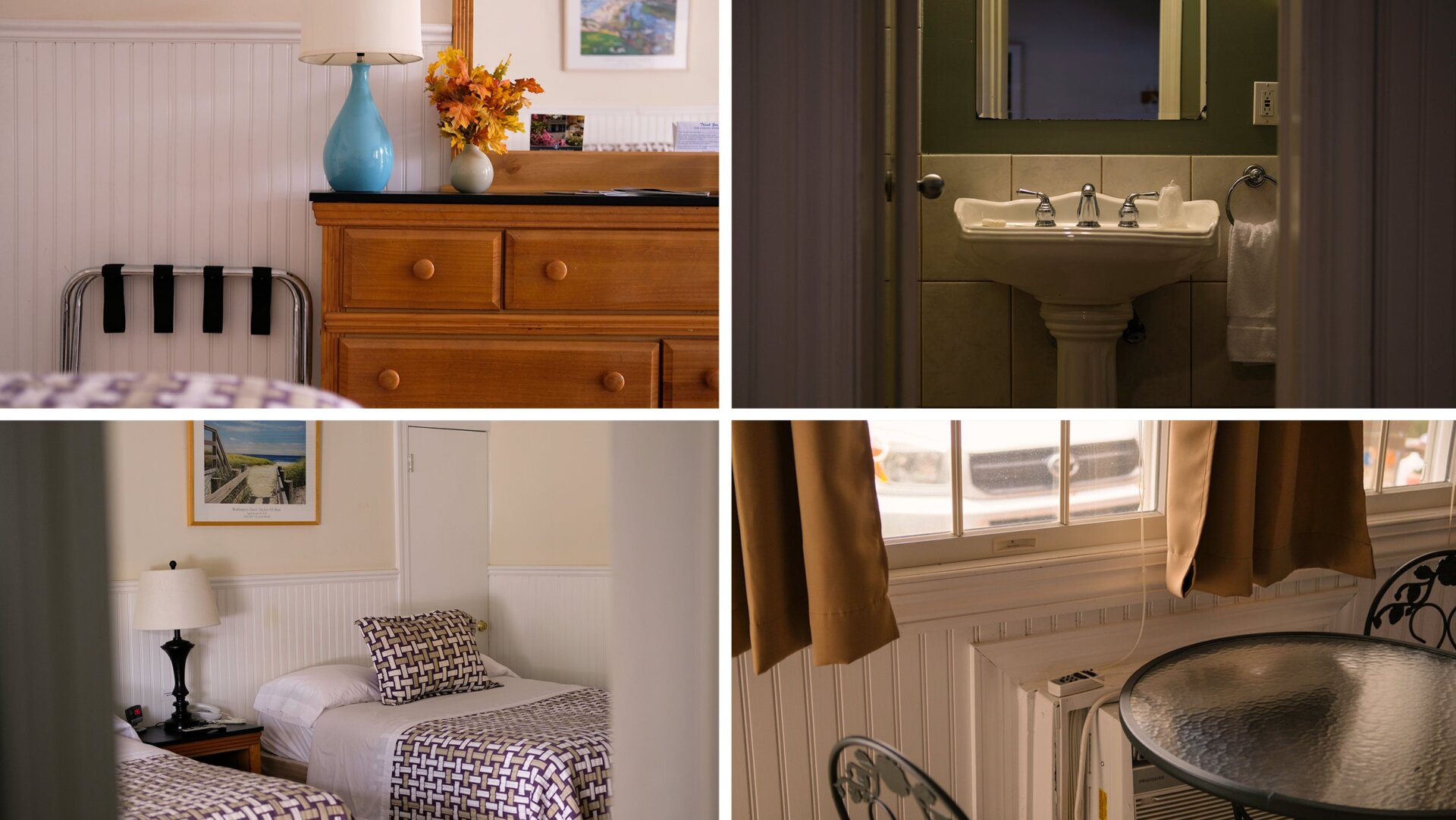 Detalles de la habitación del Seabreeze Motel.