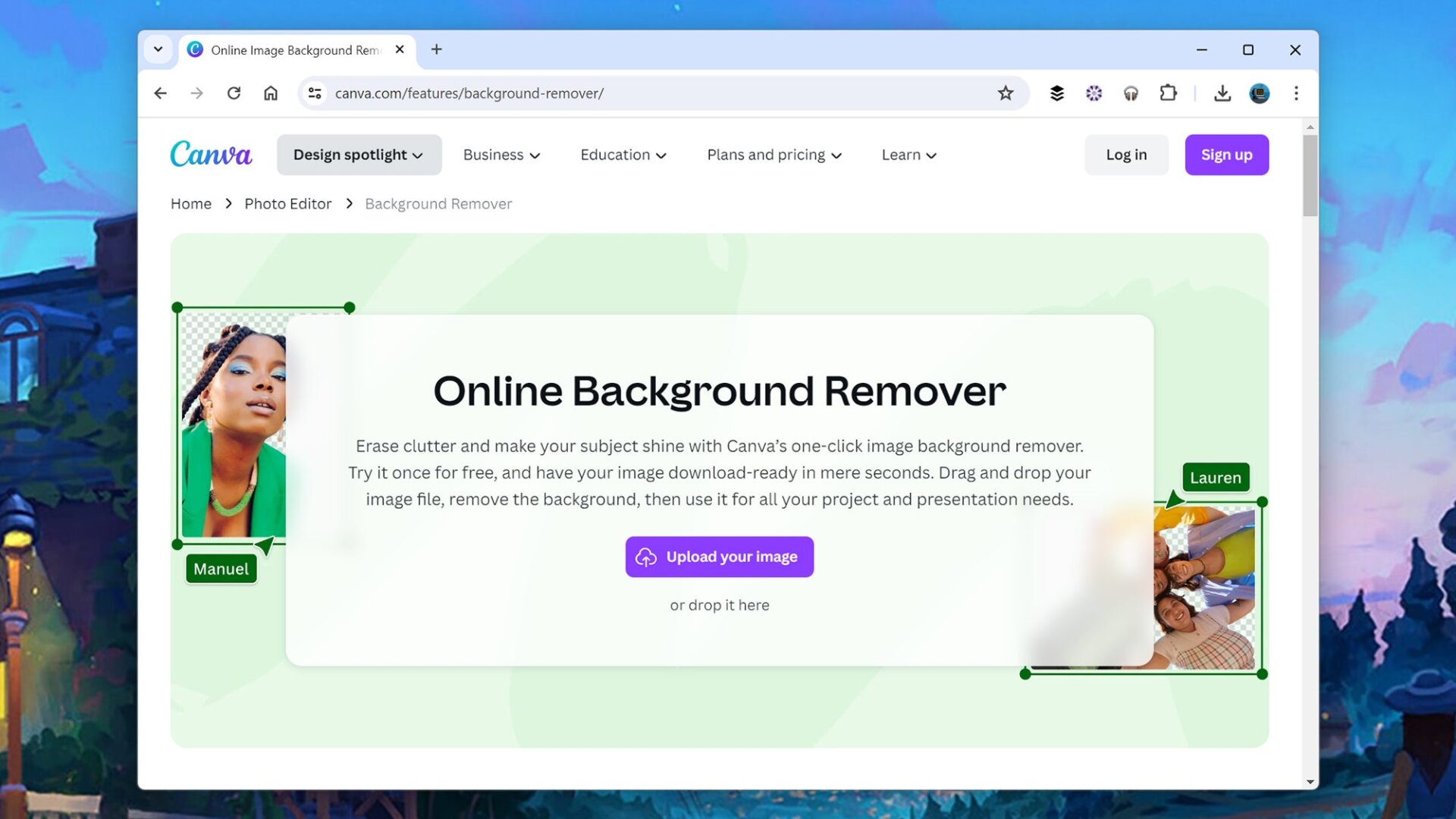 Screenshot: Canva