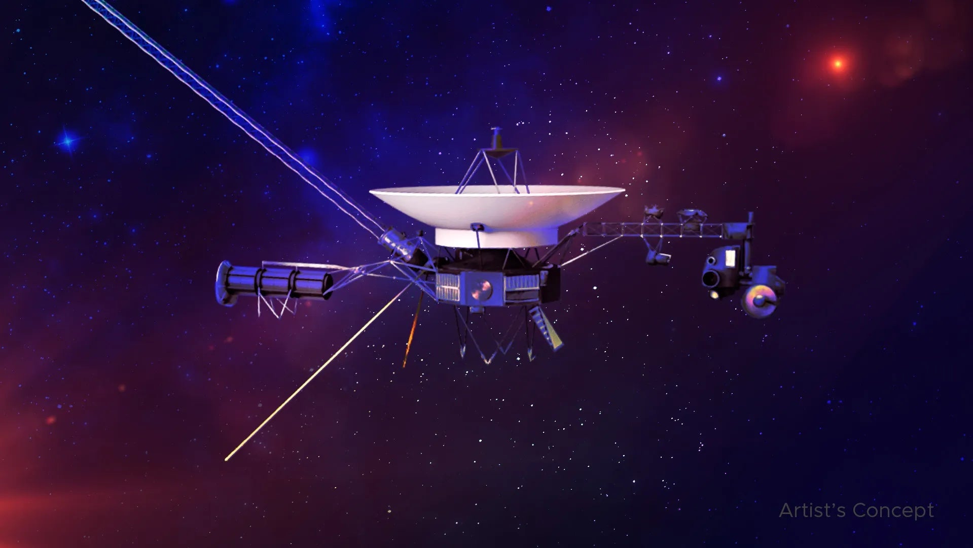 El concepto artístico de la nave espacial Voyager.