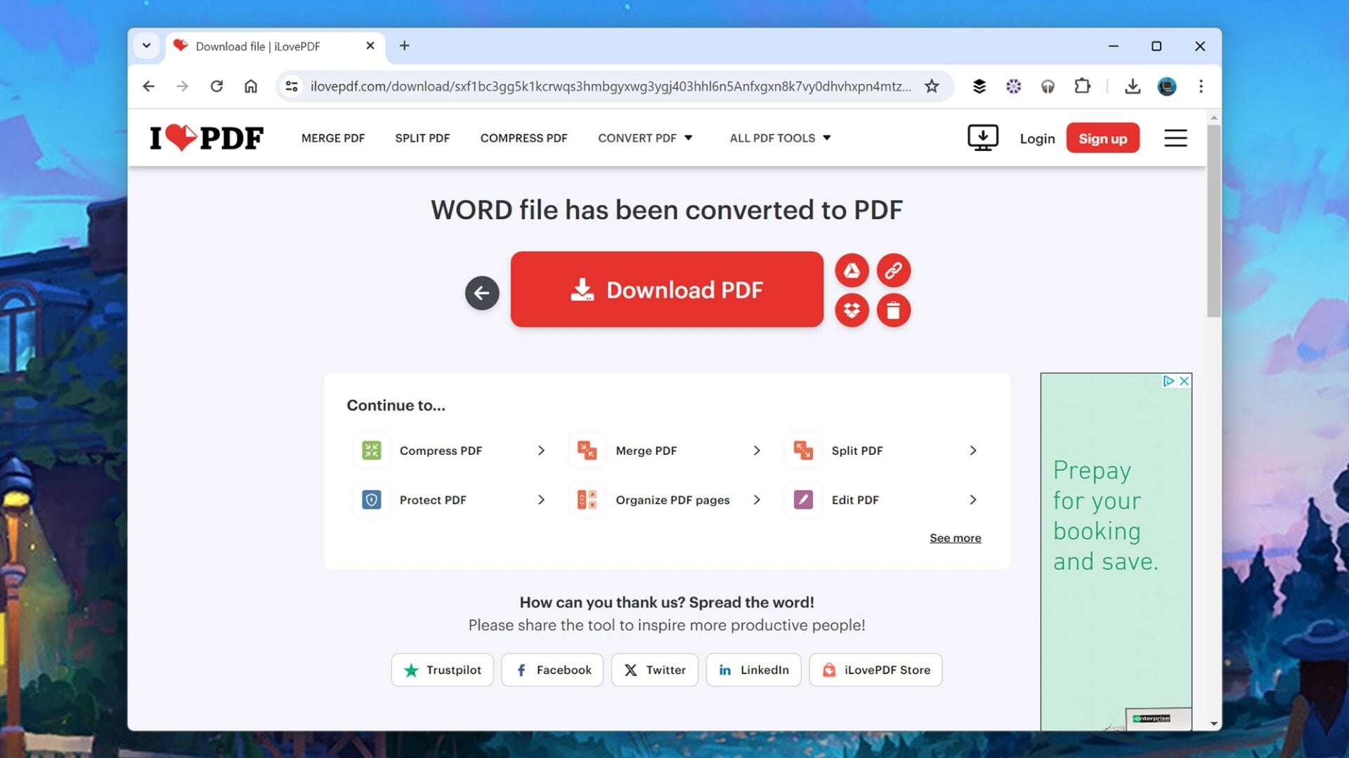 Screenshot: ILovePDF