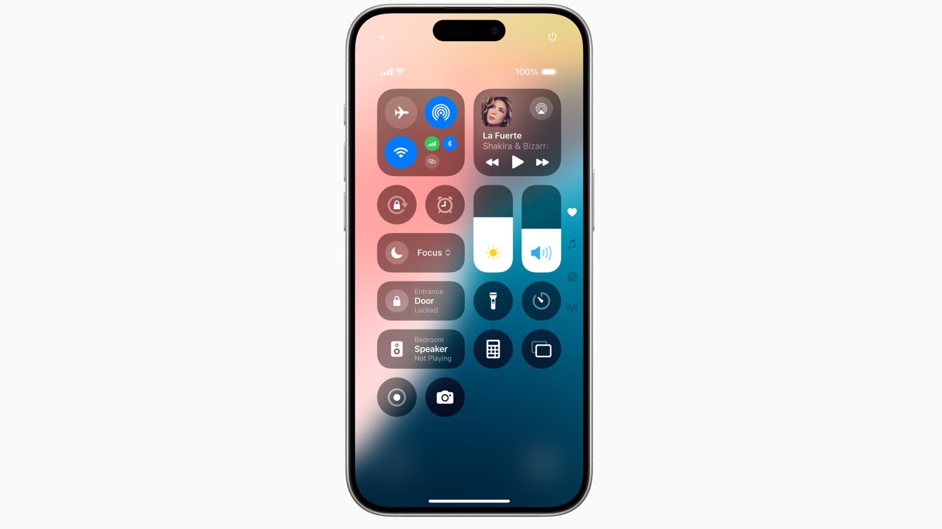 Centro de control renovado de iOS 18.