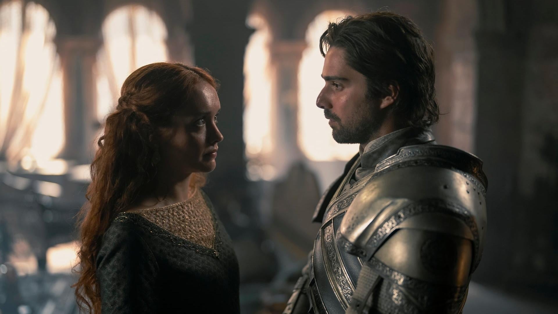 Alicent (Olivia Cooke) y Cole (Fabian Frankel) en el estreno de la segunda temporada.