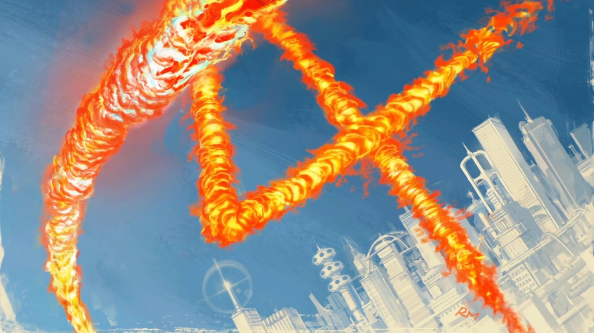 El skyline de Marvel Los cuatro fantásticos.