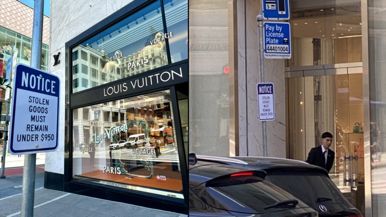 Imágenes que se han vuelto virales en varias plataformas de redes sociales que muestran un letrero falso en San Francisco, California