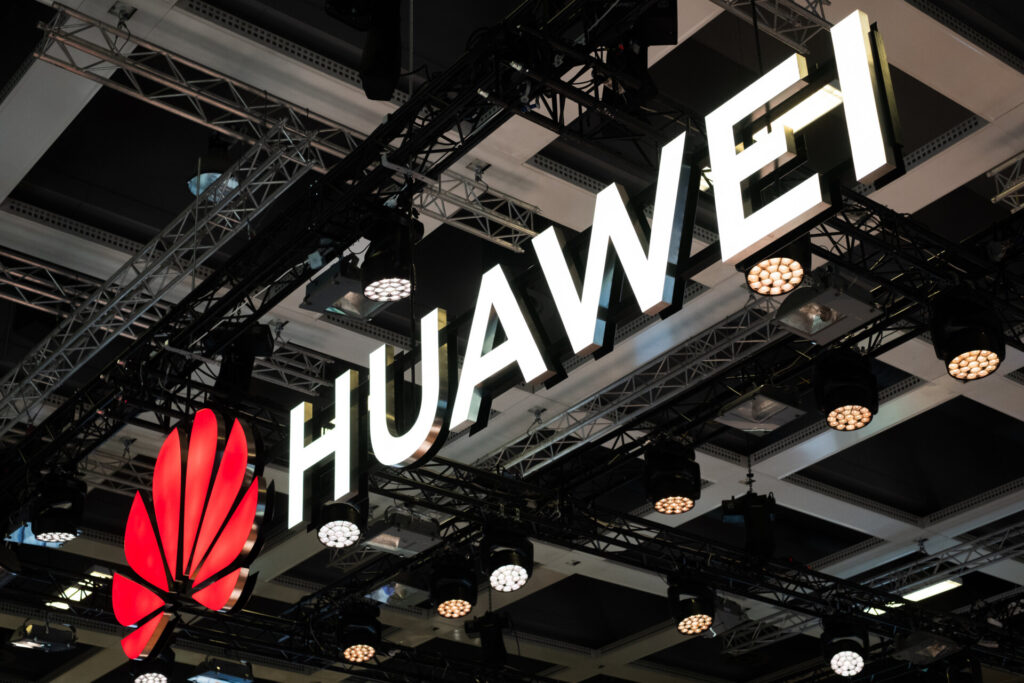 Berlin,,august,2018, ,hawei,logo,is,displayed,above,companys