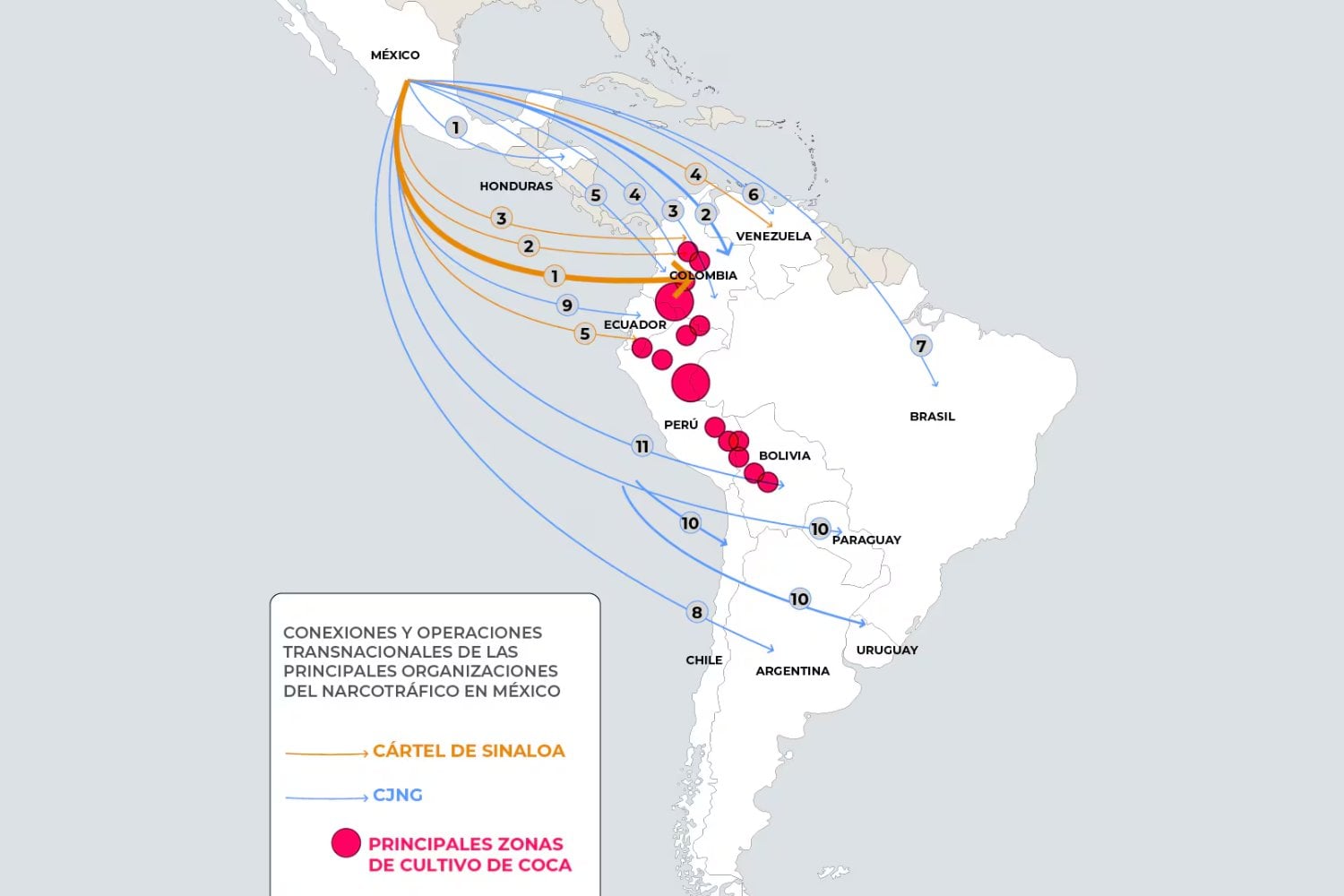 La expansión silenciosa de los cárteles mexicanos en América Latina: el mapa que revela su dominio global