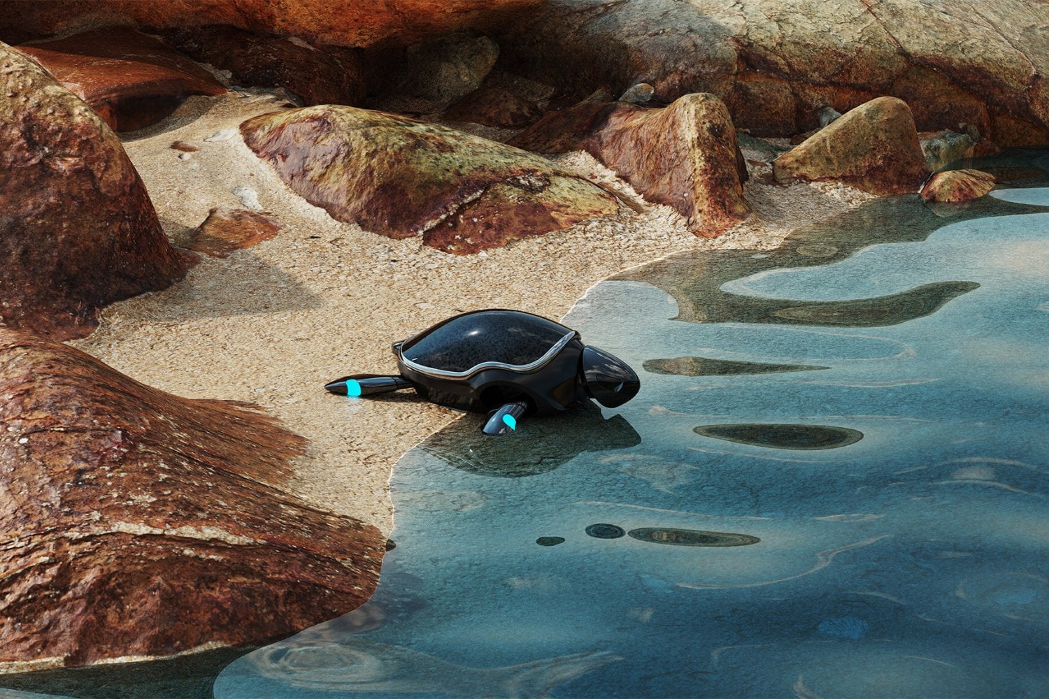 Pronto veremos criaturas inesperadas moviéndose en la arena y el agua: Tortugas robot