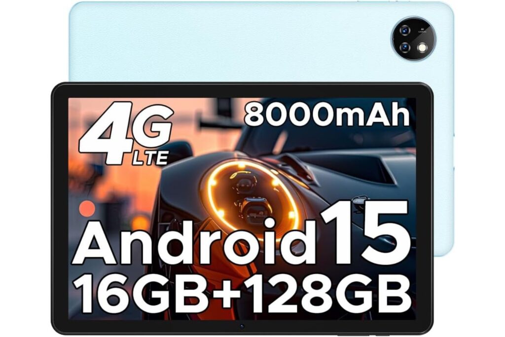DOOGEE T10W Android 15 Tablet 10 Pulgadas 8000mAh, Tablets Andriod 16GB RAM+ 128GB ROM/ 2TB, Tablet con Tarjeta Sim Dual 4G LTE/5G WiFi,/ Face ID/Certificación Hi-Res/OTG/ BT5.0/ Tipo-C/ 3.5mm