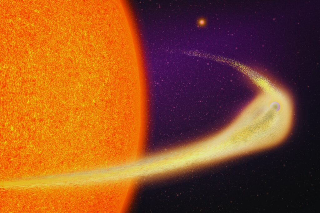 El misterioso planeta que se deshace en el espacio dejando una cola colosal