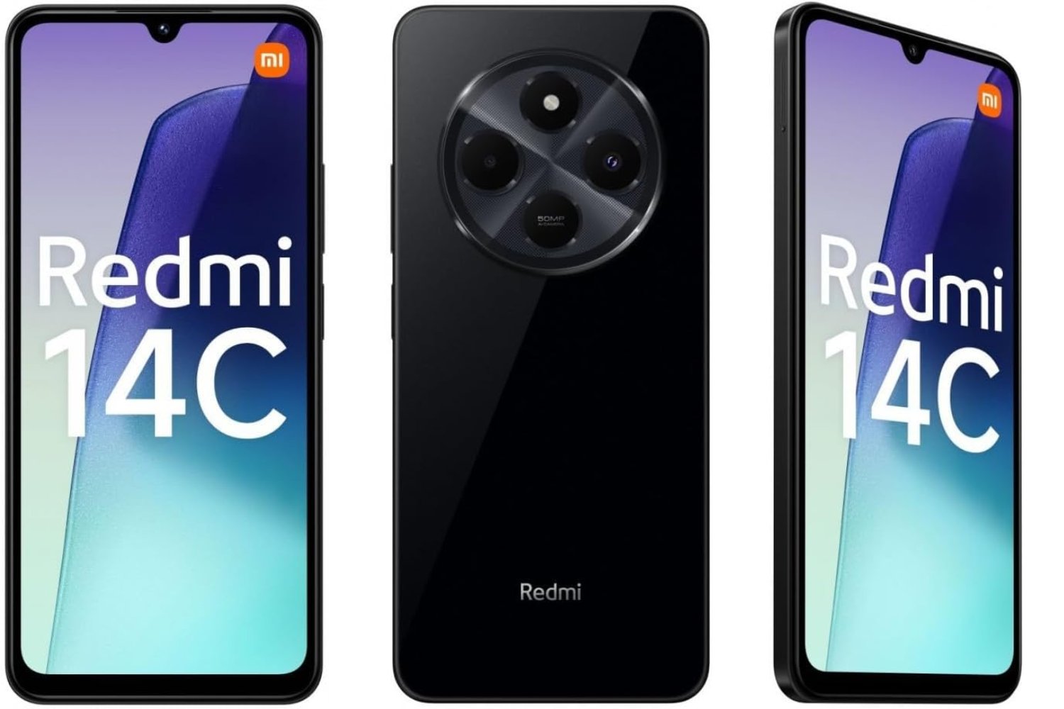 Xiaomi Redmi 14C - Smartphone de 8+256GB, Pantalla de 6.88” 120Hz LCD HD+, MediaTek Helio G81 Ultra, cámara Dual con IA de 50MP, 5160mAh, NFC, Negro (Versión ES)