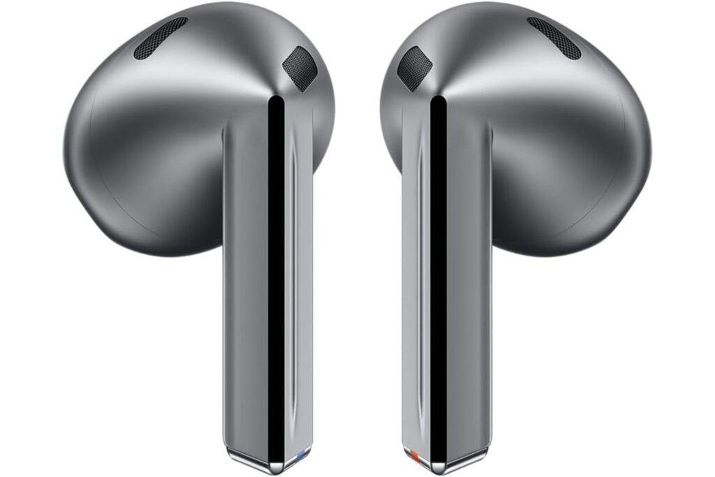 SAMSUNG Galaxy Buds 3 AI True Wireless Bluetooth Earbuds, optimización de sonido, intérprete en tiempo real, cancelación de ruido, ajuste rediseñado, control táctil, versión latinoamericana (plateado)