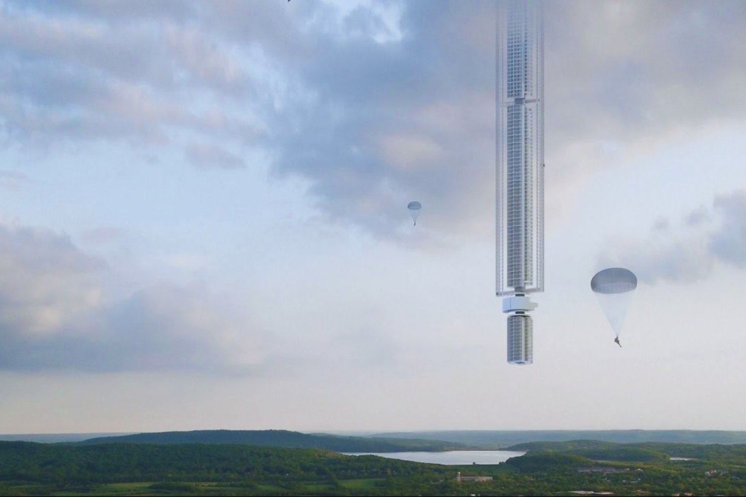 Una ciudad colgante del espacio: el increíble proyecto que planea construir un rascacielos atado a un asteroide - La Torre Analemma fue ideada por Clouds Architecture Office