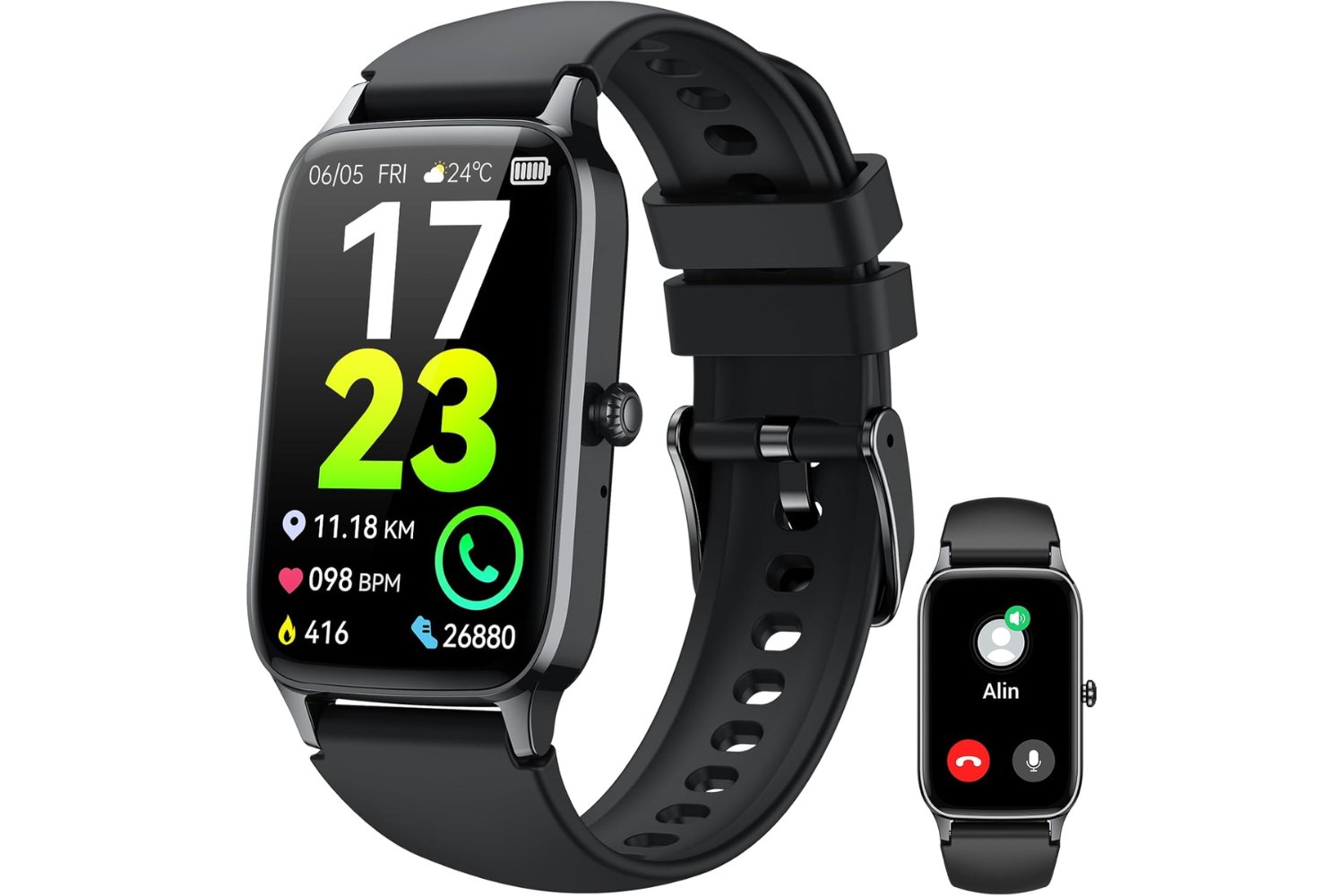 Reloj Inteligente con Llamadas, 2025 HD 1.57" Smartwatch Hombre Mujer, 112+ Modos Deportivo Smart Watch, SpO2/Pulsómetro/Monitor de Sueño, IP68 Impermeable Podómetro Pulsera Actividad Android iOS