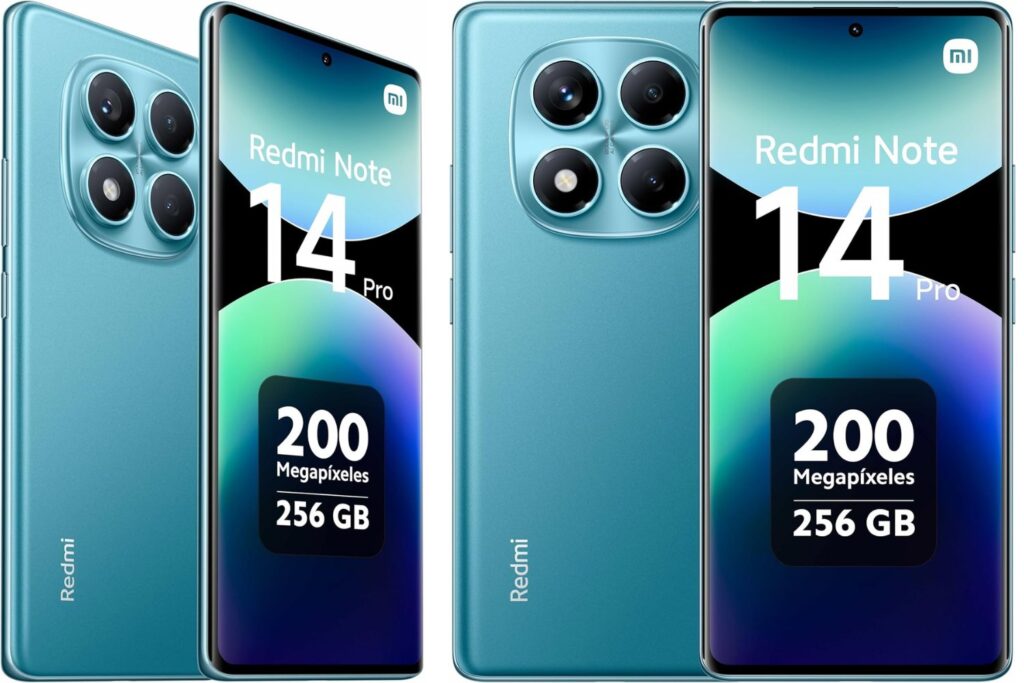 Xiaomi Redmi Note 14 Pro Smart Phone 8GB+256GB 6.67-Inch Rhythm Eye Protection Fingerprint Unlock 50 Million Pixels/Dual Card Dual Standby/NFC Function, 45W Charging, Cargador no Incluido, Ocean Blue