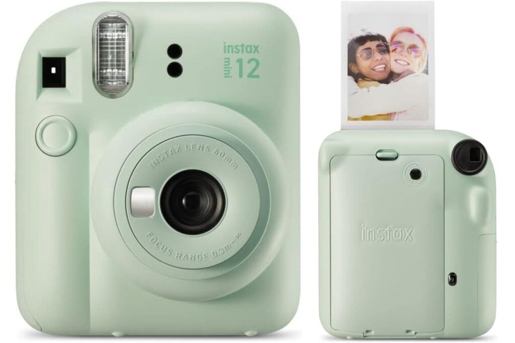 Instax Mini 12 Cámara instantánea, con autoexposición y Lente selfi incluida, Mint Green