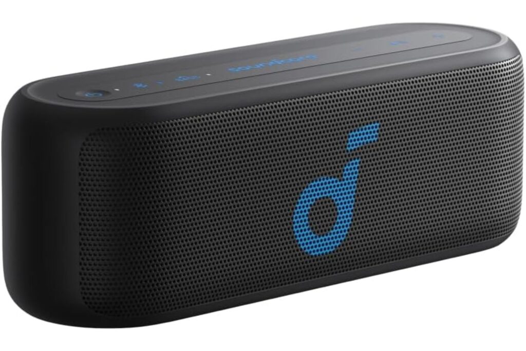 Soundcore Select 2S Altavoz Bluetooth portátil con Sonido Estéreo de 20W, Tecnología BassUp™, Autonomía de 16 Horas, Emparejamiento Estéreo Inalámbrico, Impermeable IPX7 para Aventuras al Aire Libre