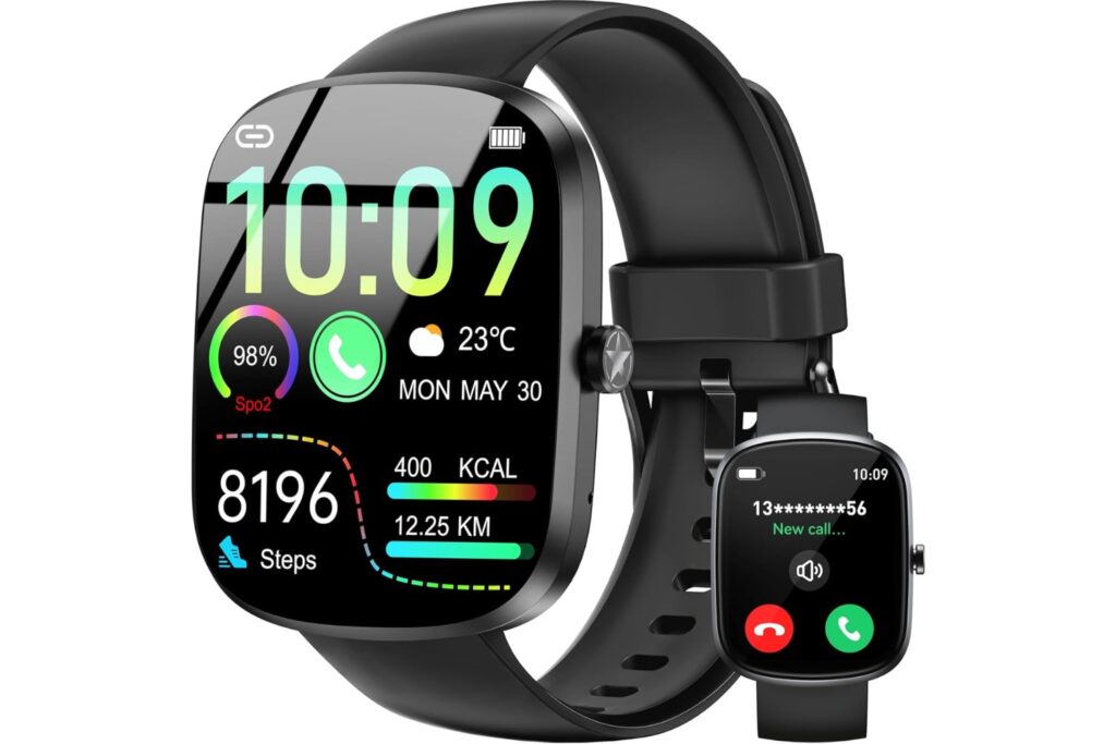 OUKITEL Reloj Inteligente Hombre Mujer, 1.91" HD Smartwatch Hombre Mujer con Llamadas Bluetooth, 140+ Modos Deportivos Smart Watch, SpO2/Pulsómetro/Monitor de Sueño, IP68 Impermeable para Android iOS