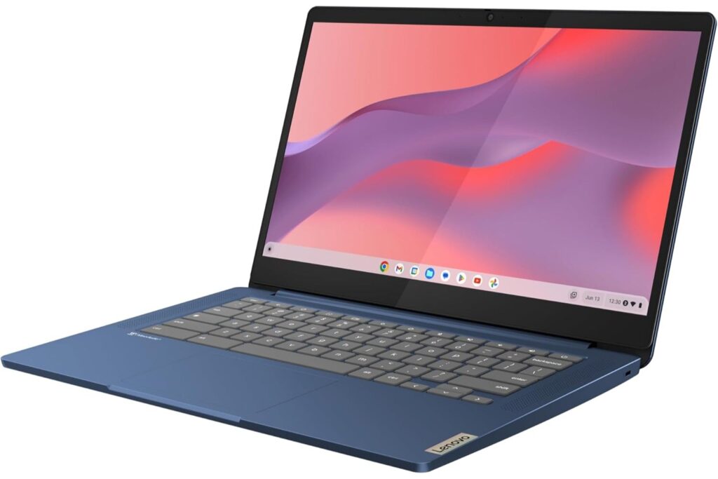 Lenovo IdeaPad Slim 3 Chromebook Gen 8 - Ordenador Portátil 14" FHD (MediaTek Kompanio 520, 4GB RAM, 64GB eMMC, Arm Mali-G52 2EE MC2 GPU, ChromeOS) BLU - Teclado QWERTY Español