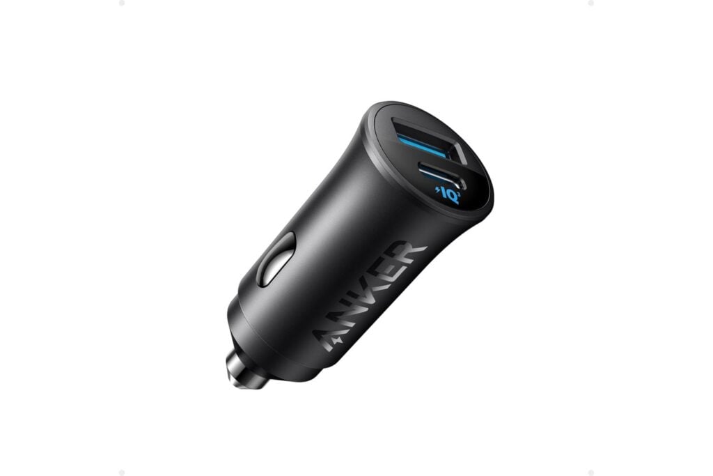 Anker Cargador Coche USB C 30W, Adaptador de Coche Tipo C de 2 Puertos, Cargador para iPhone con PowerIQ 3.0, para iPhone 16/15/14/13/12 Series, Samsung Galaxy S23/S22/S21 Series, iPad