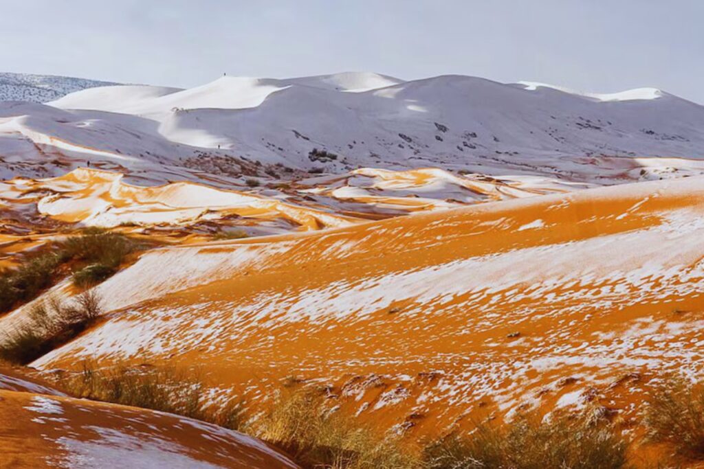 Nieva en el Sáhara... otra vez: el fenómeno que creías imposible y cada año sorprende al mundo