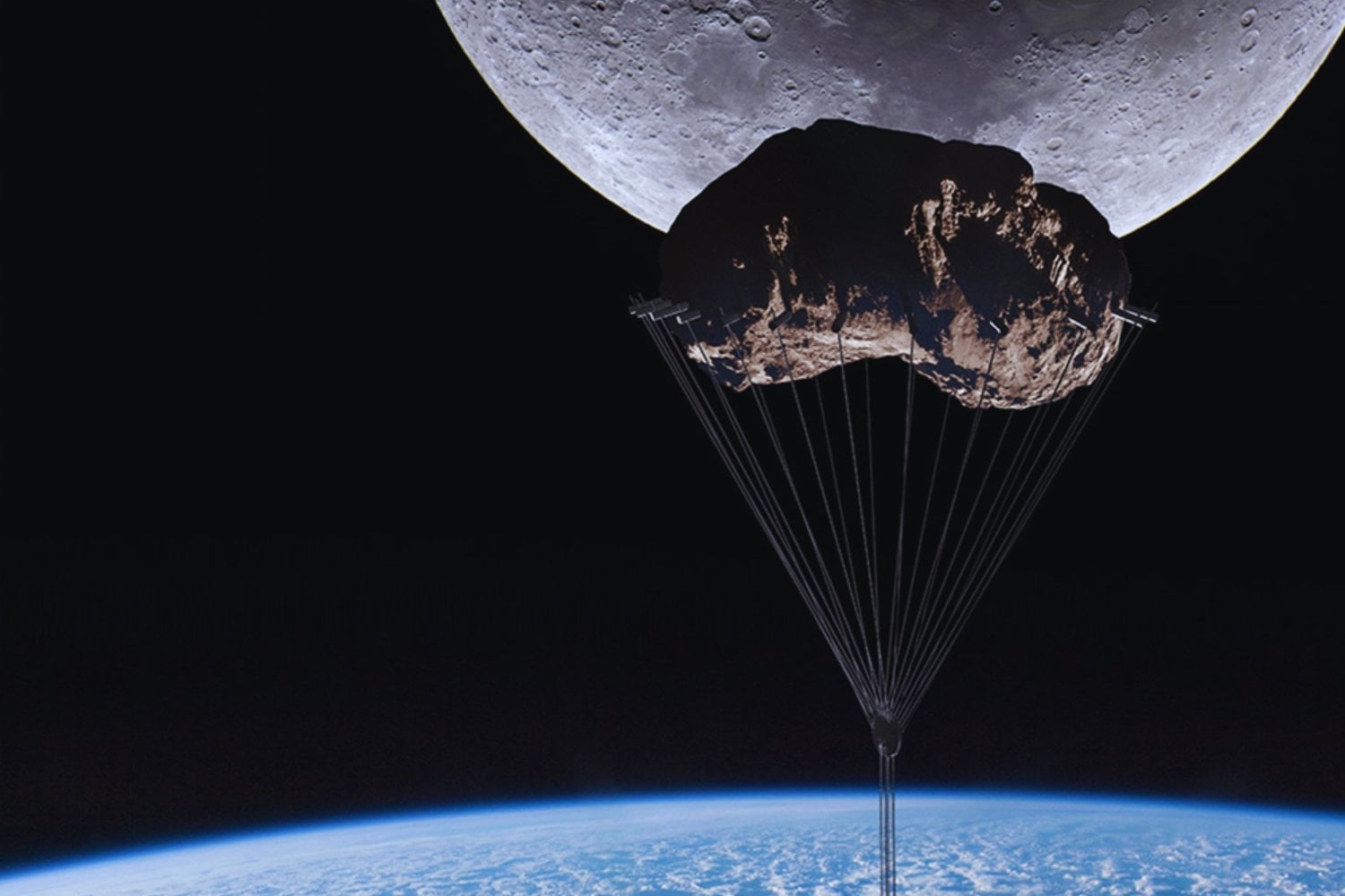 Una ciudad colgante del espacio: el increíble proyecto que planea construir un rascacielos atado a un asteroide - La Torre Analemma fue ideada por Clouds Architecture Office