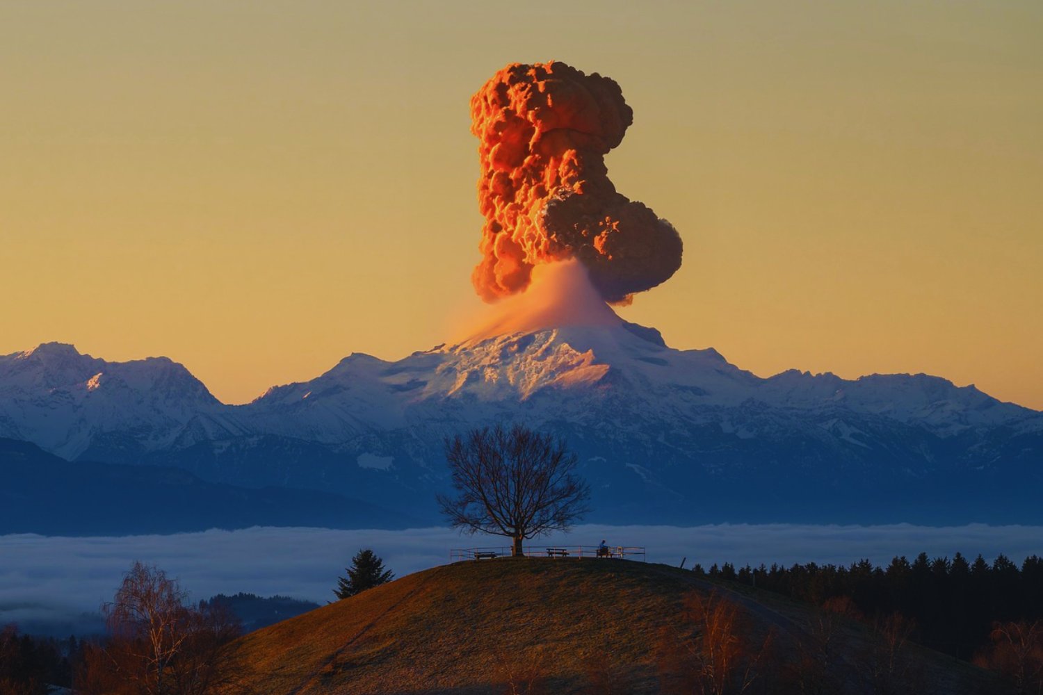 La clave para predecir erupciones volcánicas podría estar oculta… en el color de los árboles