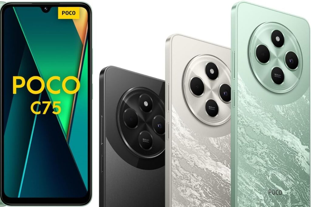 Xiaomi Poco C75 - Smartphone de 8+256GB, Pantalla inmersiva de 6.88” 120Hz, MediaTek Helio G81-Ultra, cámara Dual de 50MP IA, 5160 mAh, Carga rápida de 18W, NFC, Verde (Versión ES)