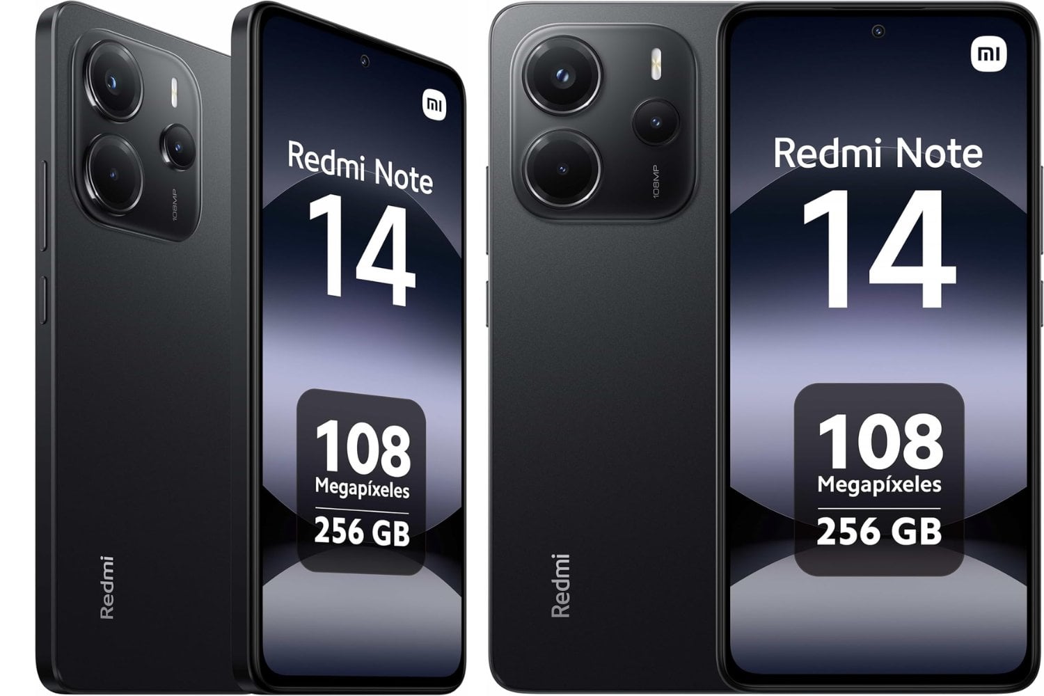 Xiaomi Redmi Note 14 - Smartphone de 8+256GB, Pantalla de 6.67" AMOLED FHD+ 120Hz, MediaTek Helio G99-Ultra, cámara de 108MP, TurboCharge 33W, 5500 mAh, Cargador no Incluido, Negro (Versión ES)