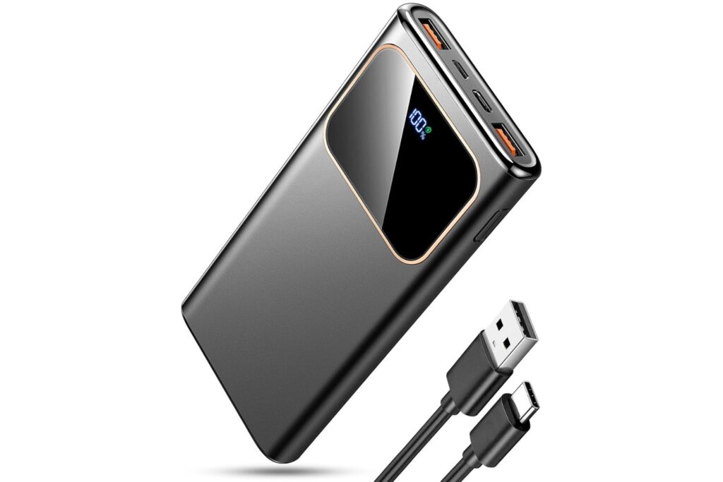 Power Bank, Bateria Externa Carga Rapida 10000mAh Energía de respaldo 22.5W Bateria Portatil con Entrada y Salida USB C de Alta Velocidad, Patalla LED para iPhone, iPad, Galaxy S9,Tabletas y más movil