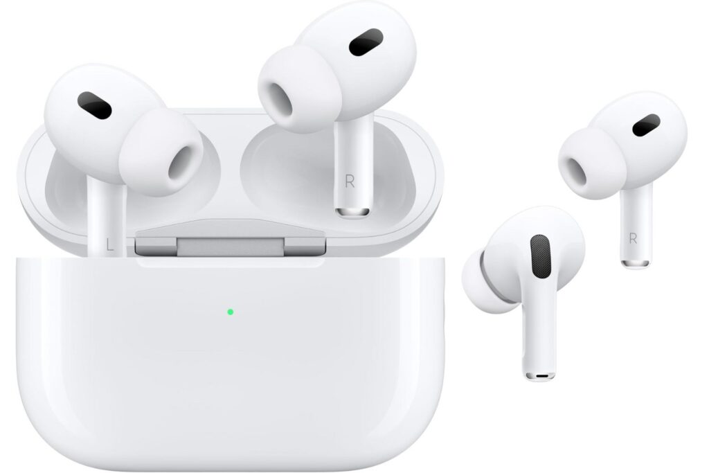 Apple AirPods Pro 2 Auriculares inalámbricos, Auriculares Bluetooth, cancelación Activa de Ruido, Audífono, Modo Sonido Ambiente, Audio Espacial Personalizado, Sonido de Alta fidelidad, Carga USB C