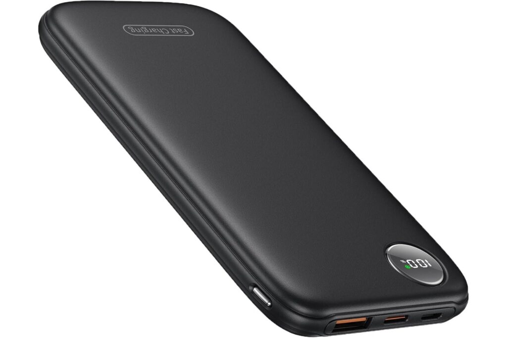 Power Bank, Slim Bateria Externa 4.5A de Alta Velocidad 10000mAh 22.5W, Bateria Portatil con Entrada y Salida USB C de Alta Velocidad, Patalla LED, Compatible con iPhone Samsung y más Fast Charging